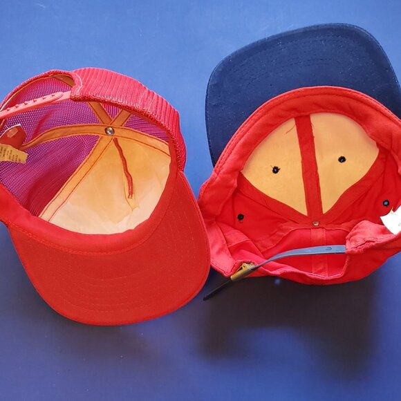 Vintage Blank Lot Of 2 Baseball Truckers Caps Dad Hats Snapback - Picture 3 of 3